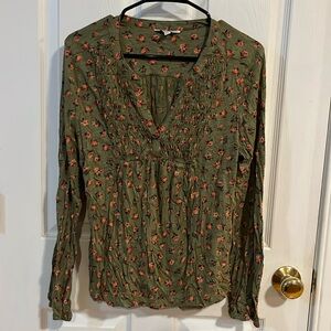 Casual long sleeve floral shirt